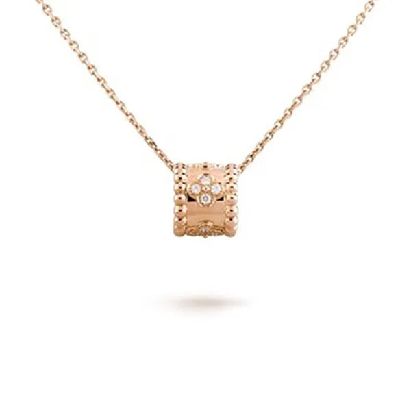PERLEE PEDANT PINK GOLD NECKLACE