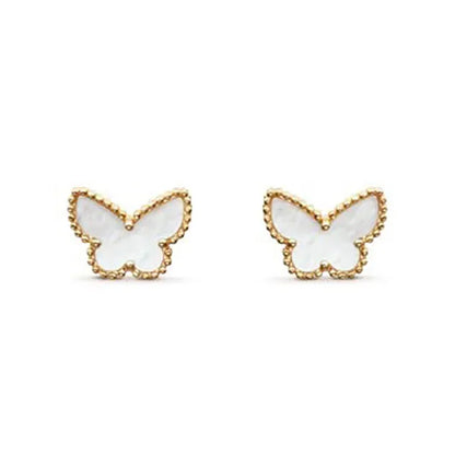 SWEET BUTTERFLY EARSTUDS GOLD MOP