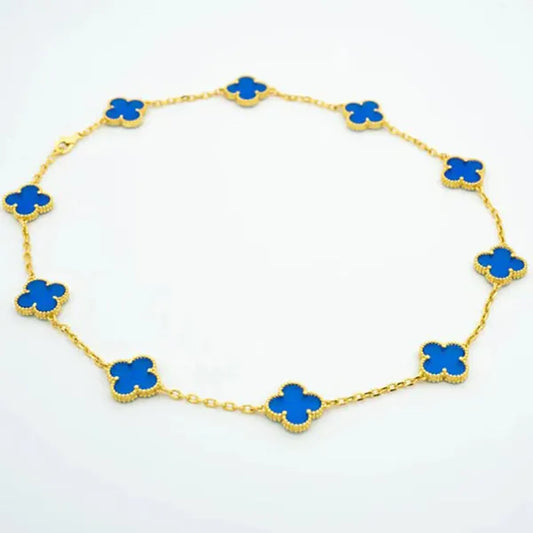 VINTAGE AGATE NECKLACE 10 MOTIFS GOLD