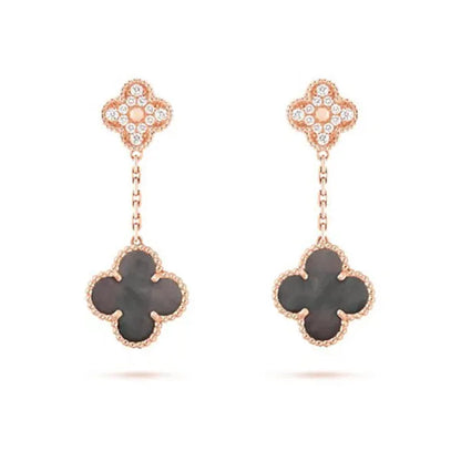 VINTAGE EARRINGS PINK GOLD DIAMOND