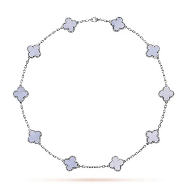 VINTAGE MOP NECKLACE 10 MOTIFS SILVER