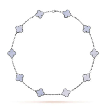 VINTAGE MOP NECKLACE 10 MOTIFS SILVER