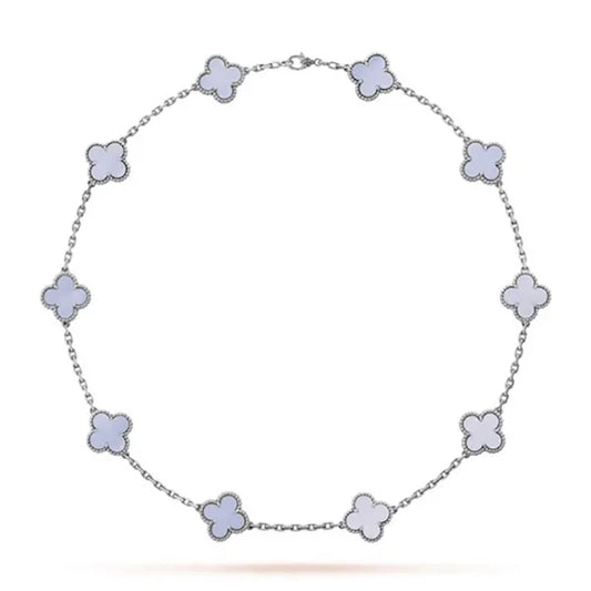 VINTAGE MOP NECKLACE 10 MOTIFS SILVER