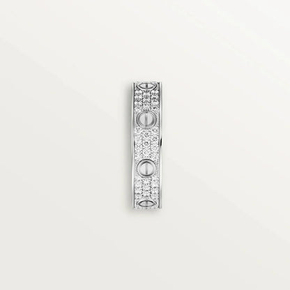 LOVE RING 4MM DIAMOND PAVED