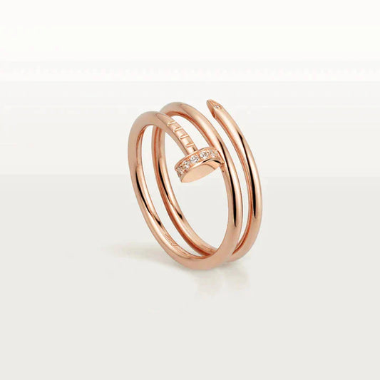 JUSTE RING 1.8MM PINK GOLD DOUBLE ROW