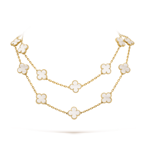 CLOVER 5 MOTIFS SIVLER DARK MOP BRACELET main image 1