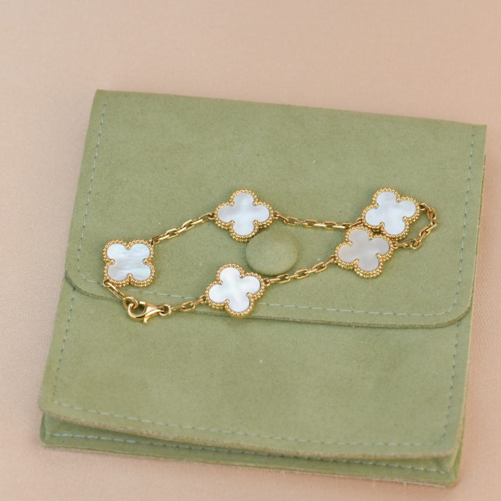 CLOVER BRACELET 5 MOTIFS MOP