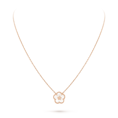 LUCKY SPRING WHITE BLOSSOM PINK GOLD PENDANT