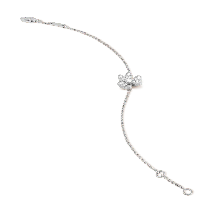 FRIVOLE SILVER FLOWER DIAMOND BRACELET