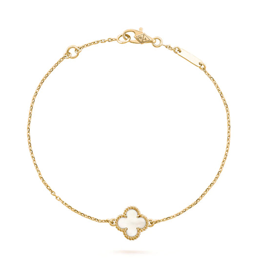 CLOVER GOLD MOP BRACELET