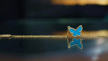 BUTTERFLY TURQUOISE GOLD BRACELET