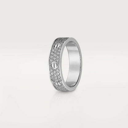 LOVE RING 4MM DIAMOND PAVED