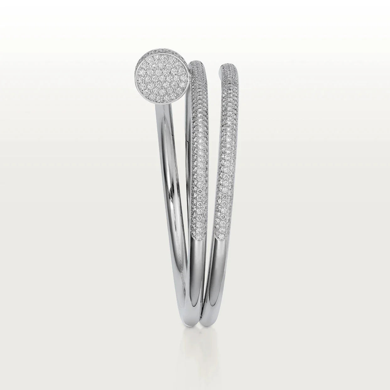 JUSTE BRACELET 3.5MM DOUBLE ROWS FULL DIAMONDS