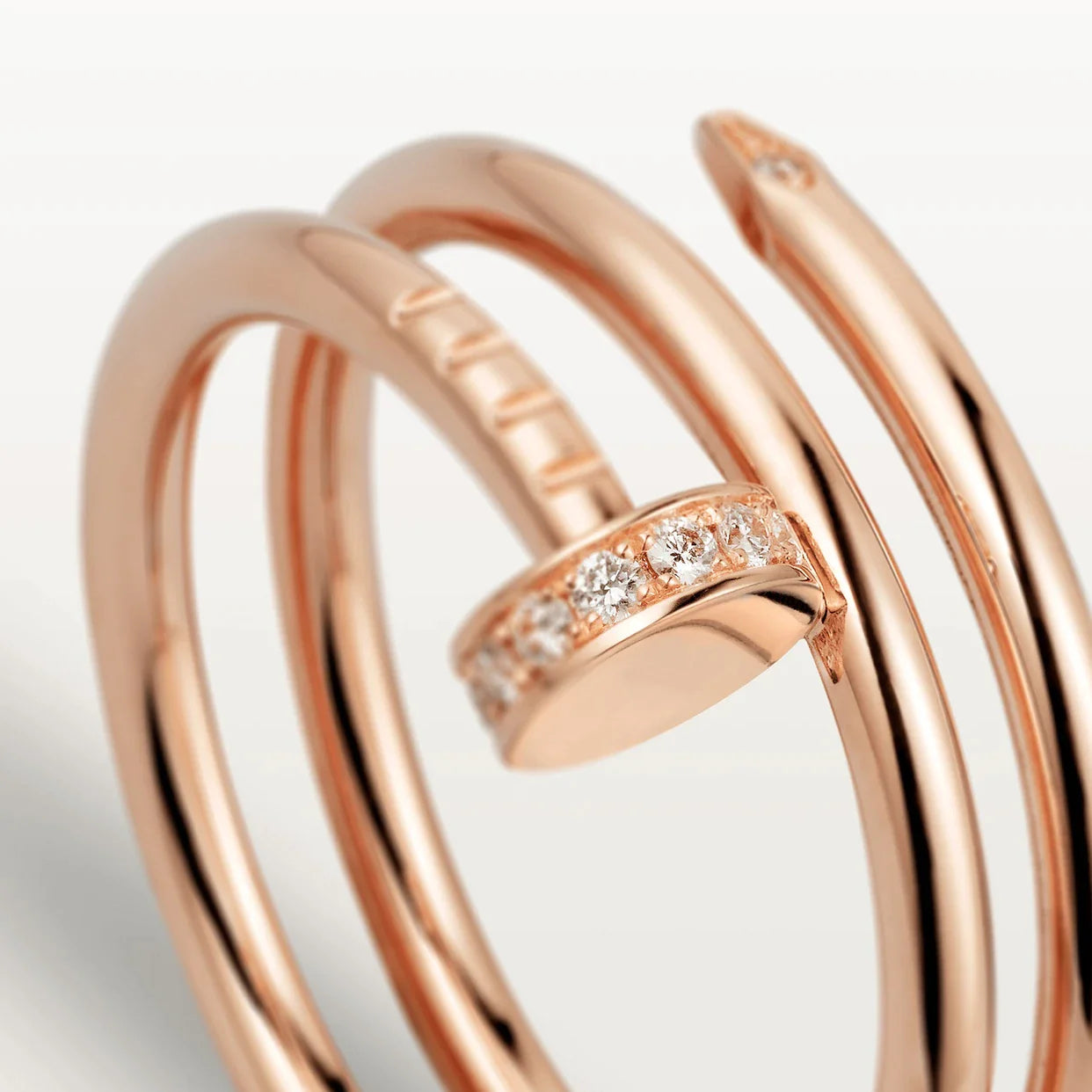 JUSTE RING 1.8MM PINK GOLD DOUBLE ROW