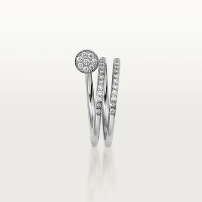 JUSTE RING 1.8MM SILVER DOUBLE ROW DIAMONDS